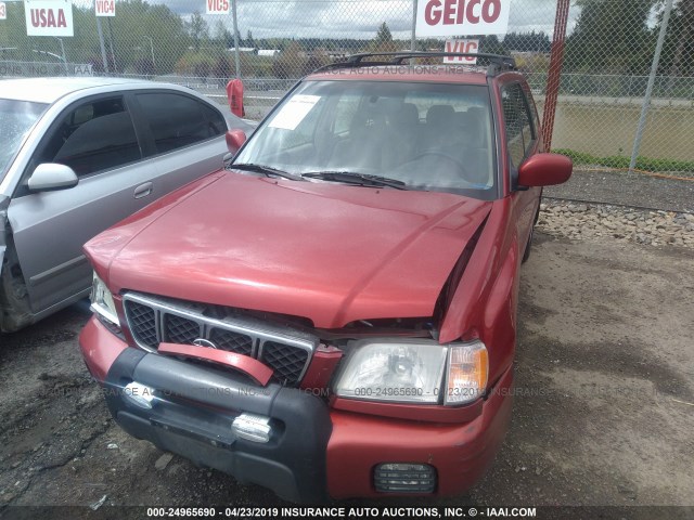 JF1SF65611H727874 - 2001 SUBARU FORESTER S RED photo 6