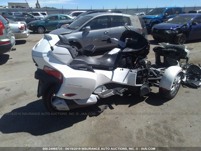 2BXNBDD15EV006486 - 2014 CAN-AM SPYDER ROADSTER RT/RTS/RT LIMITED WHITE photo 4