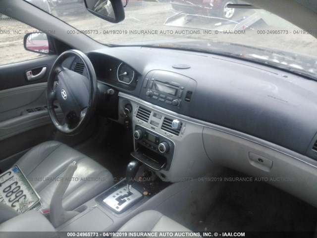 5NPEU46F86H034390 - 2006 HYUNDAI SONATA GLS/LX BLACK photo 5