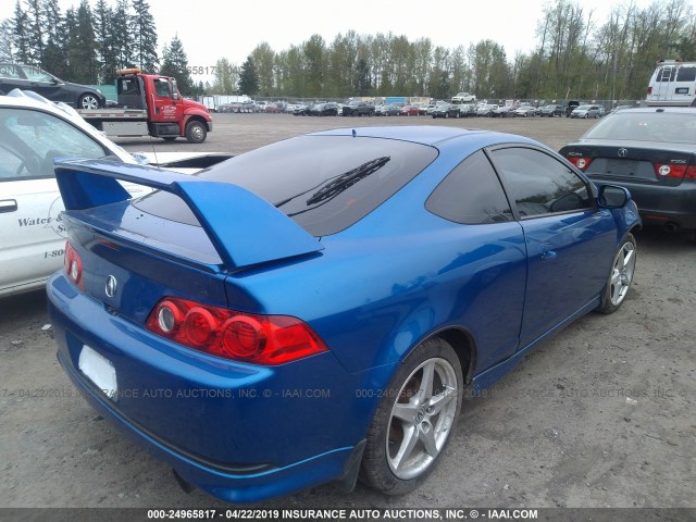 JH4DC53056S016059 - 2006 ACURA RSX TYPE-S BLUE photo 4