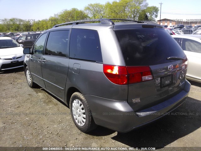 5TDZA23C25S227507 - 2005 TOYOTA SIENNA CE/LE SILVER photo 3