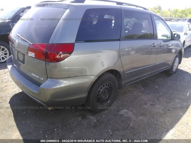 5TDZA23C25S227507 - 2005 TOYOTA SIENNA CE/LE SILVER photo 4