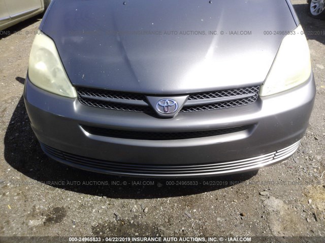 5TDZA23C25S227507 - 2005 TOYOTA SIENNA CE/LE SILVER photo 6