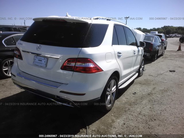 4JGDA5JB8EA392749 - 2014 MERCEDES-BENZ ML 350 WHITE photo 4