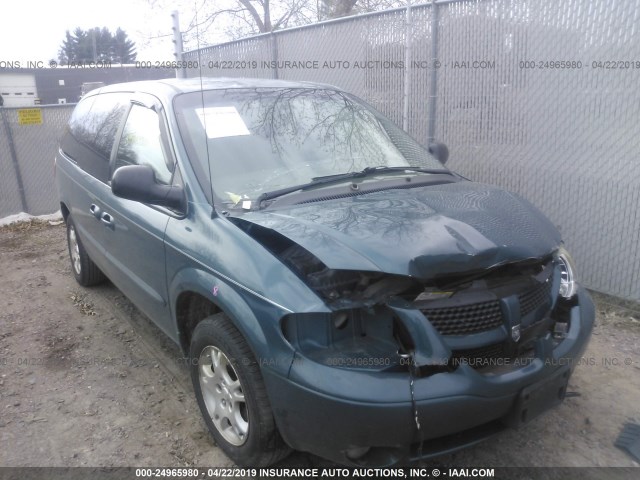 1B4GP44342B605102 - 2002 DODGE GRAND CARAVAN SPORT BLUE photo 1