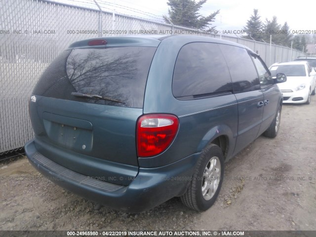 1B4GP44342B605102 - 2002 DODGE GRAND CARAVAN SPORT BLUE photo 4