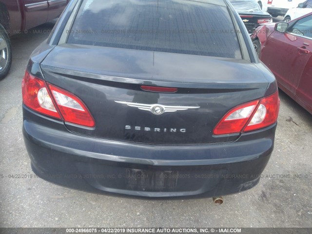 1C3LC46K38N264952 - 2008 CHRYSLER SEBRING LX BLACK photo 6