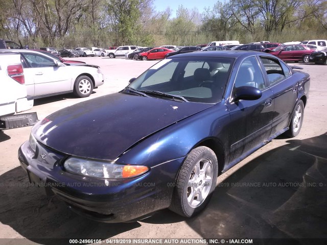 1G3NF52E81C260527 - 2001 OLDSMOBILE ALERO GLS Dark Blue photo 2