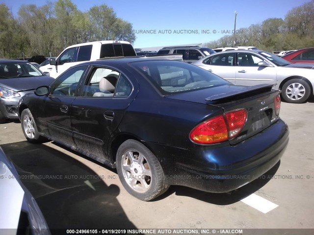 1G3NF52E81C260527 - 2001 OLDSMOBILE ALERO GLS Dark Blue photo 3