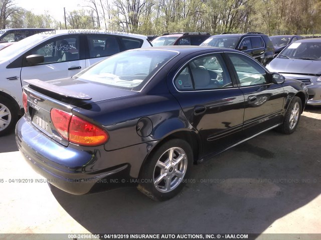 1G3NF52E81C260527 - 2001 OLDSMOBILE ALERO GLS Dark Blue photo 4