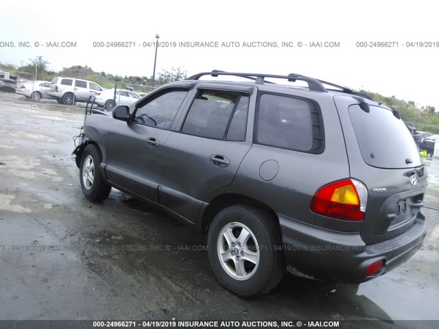 KM8SC13D53U553692 - 2003 HYUNDAI SANTA FE GLS/LX GRAY photo 3