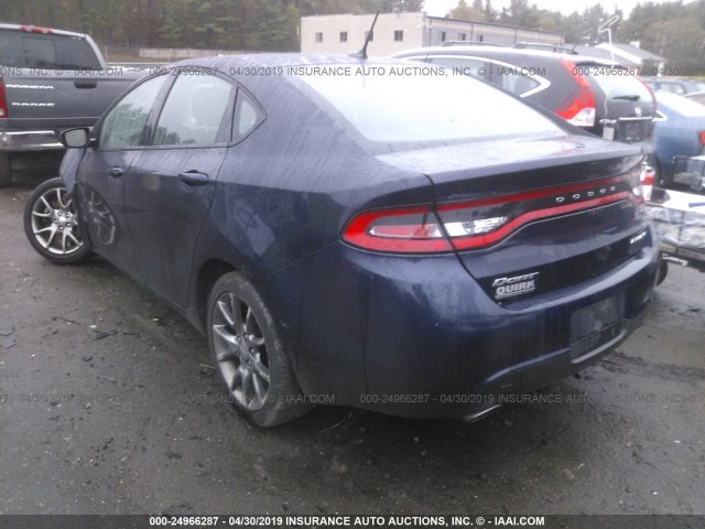 1C3CDFBA6DD326379 - 2013 DODGE DART SXT BLUE photo 3