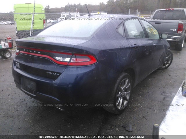 1C3CDFBA6DD326379 - 2013 DODGE DART SXT BLUE photo 4