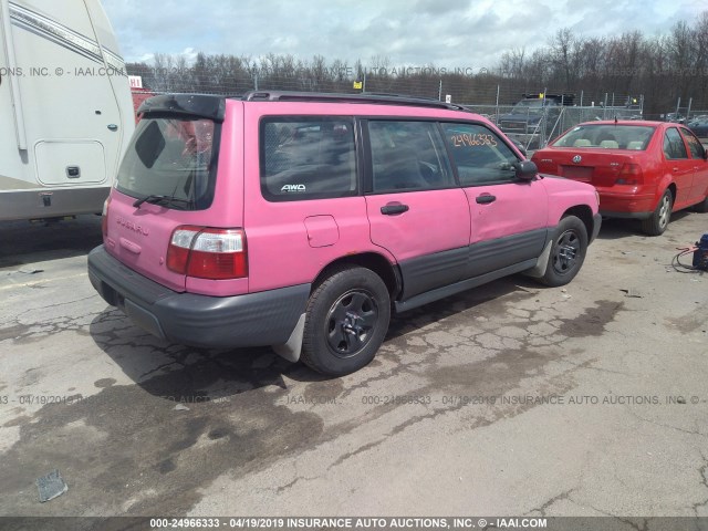 JF1SF63542G755377 - 2002 SUBARU FORESTER L PINK photo 4