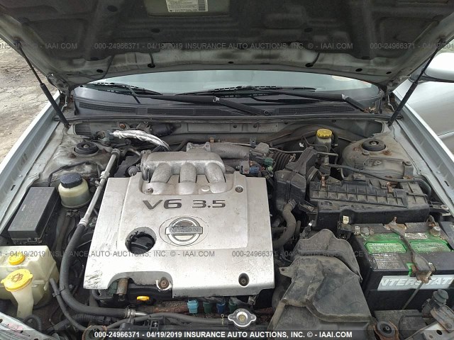 JN1DA31A93T436990 - 2003 NISSAN MAXIMA GLE/SE SILVER photo 10