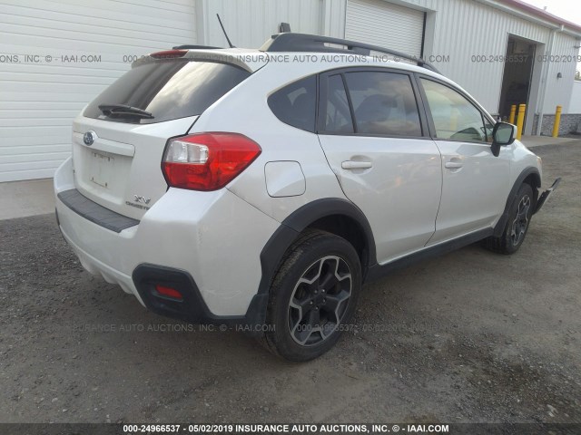 JF2GPACC8E8207705 - 2014 SUBARU XV CROSSTREK 2.0 PREMIUM WHITE photo 4