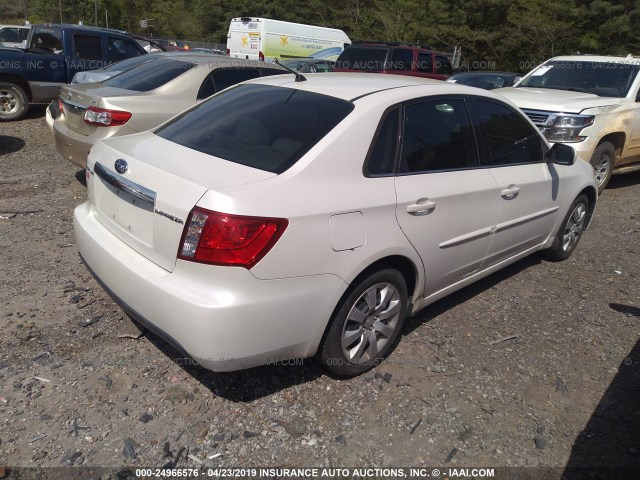 JF1GE61619H509511 - 2009 SUBARU IMPREZA 2.5I WHITE photo 4