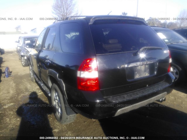 2HNYD18852H504169 - 2002 ACURA MDX TOURING BLACK photo 3