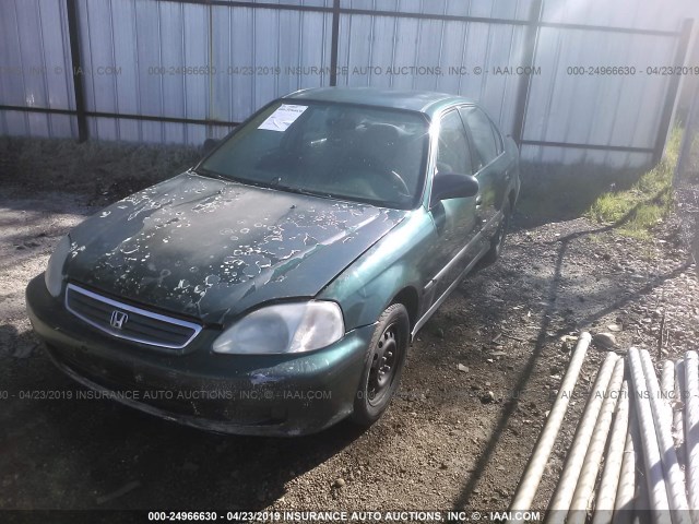 1HGEJ6674XL035631 - 1999 HONDA CIVIC LX GREEN photo 2