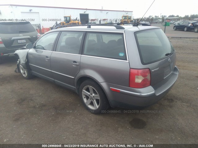 WVWWH63B14E265652 - 2004 VOLKSWAGEN PASSAT GLX GRAY photo 3