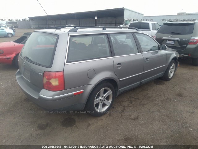 WVWWH63B14E265652 - 2004 VOLKSWAGEN PASSAT GLX GRAY photo 4