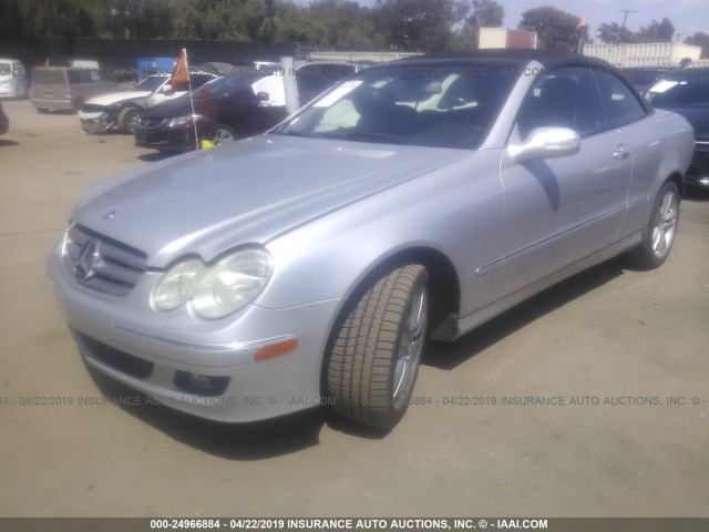 WDBTK56G66T067118 - 2006 MERCEDES-BENZ CLK 350 SILVER photo 2