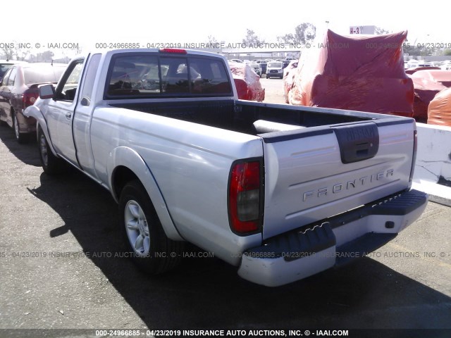 1N6DD26S21C392096 - 2001 NISSAN FRONTIER KING CAB XE SILVER photo 3