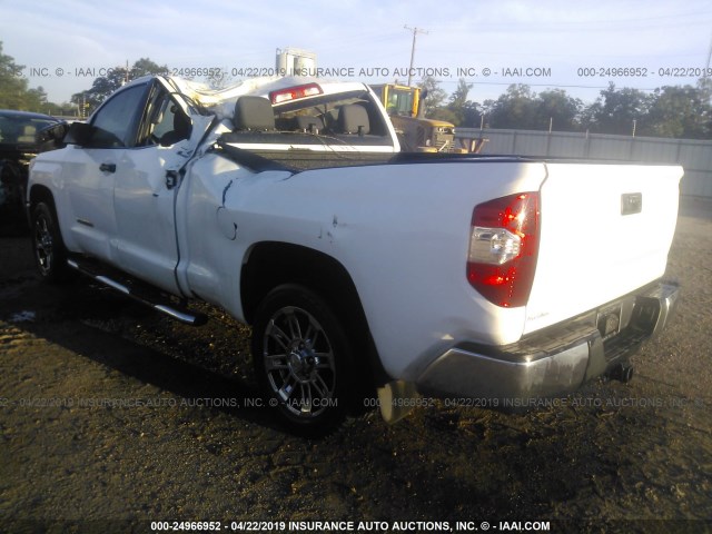 5TFRM5F12EX069795 - 2014 TOYOTA TUNDRA DOUBLE CAB SR/SR5 WHITE photo 3