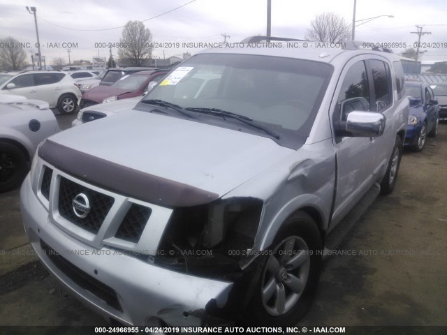 5N1AA0NC1AN605682 - 2010 NISSAN ARMADA SE/TITANIUM/PLATINUM SILVER photo 2