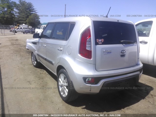 KNDJT2A69C7389307 - 2012 KIA SOUL +/!/SPORT SILVER photo 3