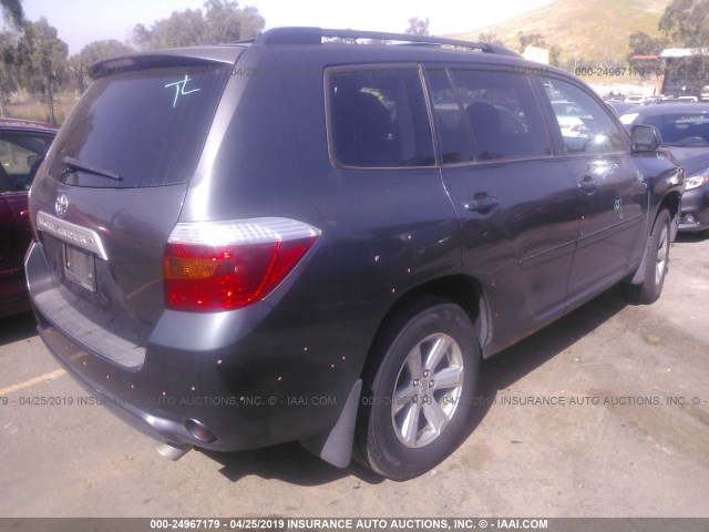 5TDKK3EH6AS006967 - 2010 TOYOTA HIGHLANDER SE BLACK photo 4