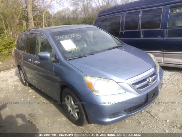 5FNRL38676B107968 - 2006 HONDA ODYSSEY EXL BLUE photo 1