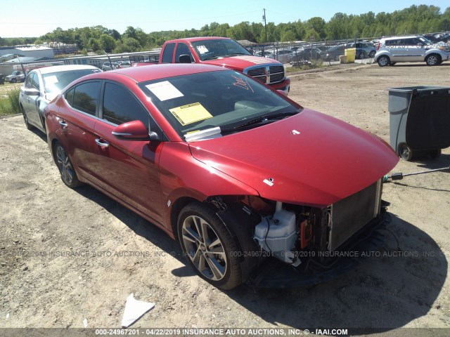 5NPD84LF5HH066396 - 2017 HYUNDAI ELANTRA SE/VALUE/LIMITED RED photo 1