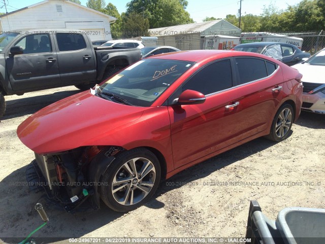 5NPD84LF5HH066396 - 2017 HYUNDAI ELANTRA SE/VALUE/LIMITED RED photo 2