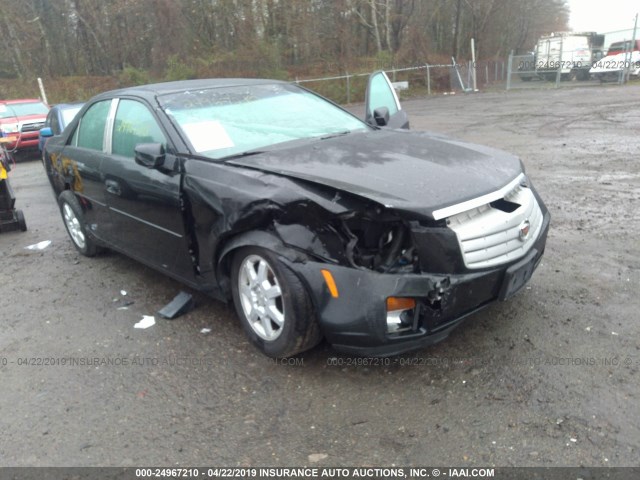 1G6DP577770100719 - 2007 CADILLAC CTS HI FEATURE V6 BLACK photo 1