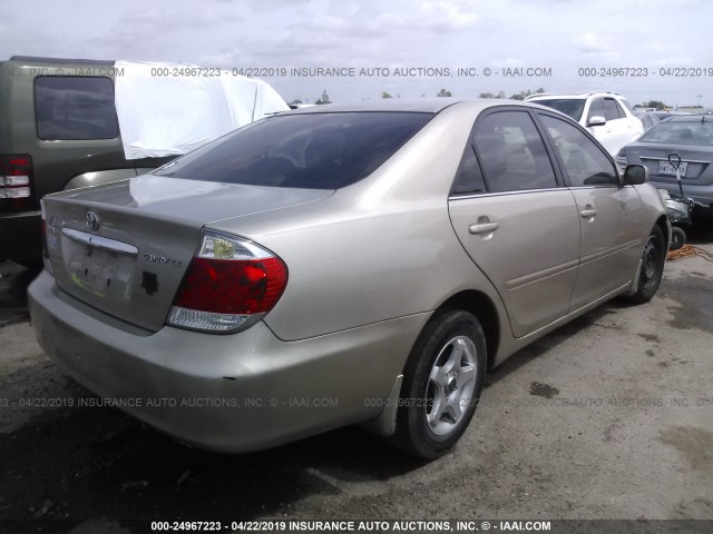 4T1BE32K35U427937 - 2005 TOYOTA CAMRY LE/XLE/SE GOLD photo 4