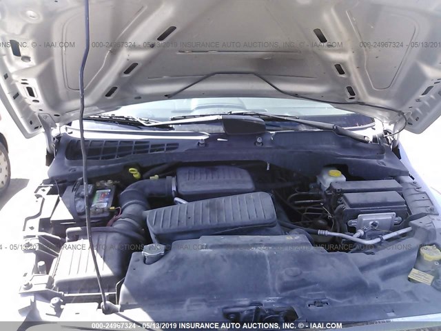 1D4HD48NX6F166243 - 2006 DODGE DURANGO SLT SILVER photo 10