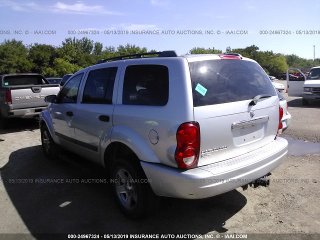 1D4HD48NX6F166243 - 2006 DODGE DURANGO SLT SILVER photo 3