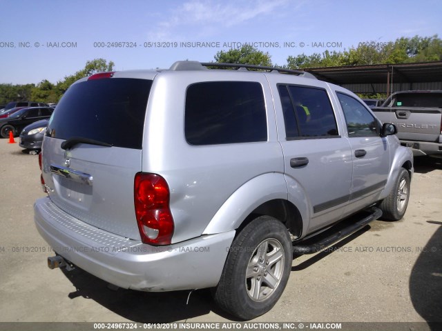 1D4HD48NX6F166243 - 2006 DODGE DURANGO SLT SILVER photo 4