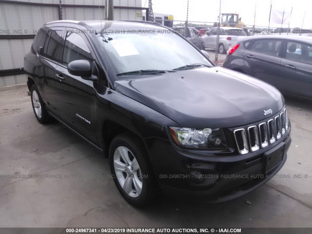 1C4NJCBA3GD641124 - 2016 JEEP COMPASS SPORT BLACK photo 1