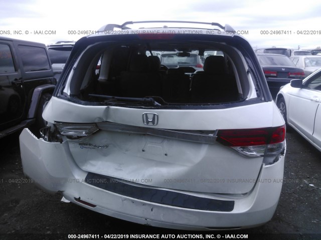 5FNRL5H63GB055042 - 2016 HONDA ODYSSEY EXL WHITE photo 6