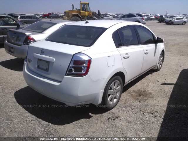 3N1AB61E78L672716 - 2008 NISSAN SENTRA 2.0/2.0S/2.0SL WHITE photo 4