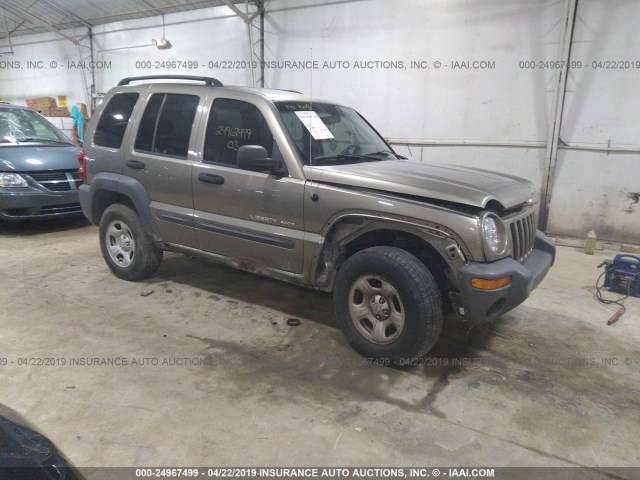1J4GL48K53W710008 - 2003 JEEP LIBERTY SPORT/FREEDOM ოქროსფერი ფოტო 1