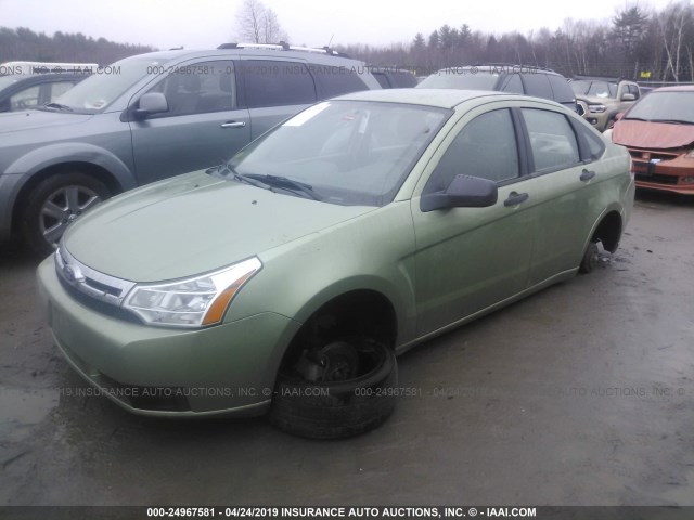 1FAHP34N78W135111 - 2008 FORD FOCUS S/SE GREEN photo 2