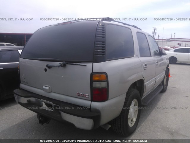 1GKEC13Z74R258552 - 2004 GMC YUKON SILVER photo 4