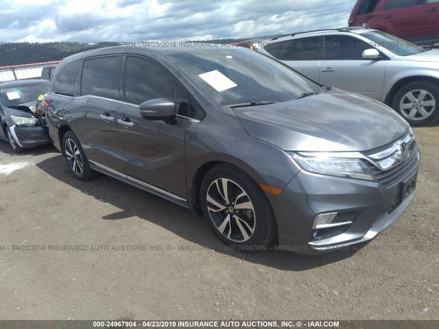 5FNRL6H91JB003478 - 2018 HONDA ODYSSEY ELITE GRAY photo 1