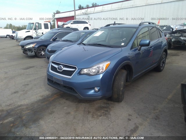 JF2GPACC5E8292101 - 2014 SUBARU XV CROSSTREK 2.0 PREMIUM BLUE photo 2