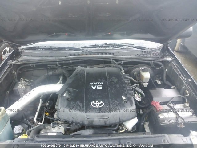 5TEUU42NX5Z047629 - 2005 TOYOTA TACOMA ACCESS CAB შავი ფოტო 10