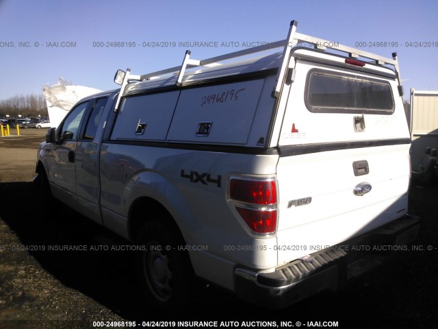 1FTFX1EF8DKE78363 - 2013 FORD F150 SUPER CAB WHITE photo 3