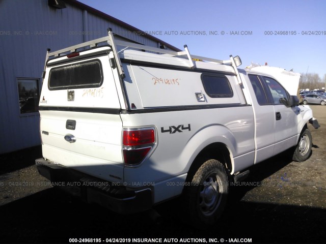 1FTFX1EF8DKE78363 - 2013 FORD F150 SUPER CAB WHITE photo 4